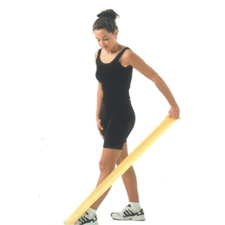 Cando International Cando 10-5205 Low Powder Exercise Band - 4ft Ready to Use - Black - X-Heavy 1207402